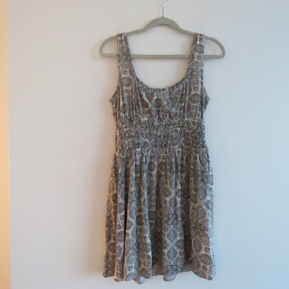 MARINE LAYER Nicole Mini Dress in Black & White Geo Summer Travel Pockets Sz XS - Picture 5 of 15